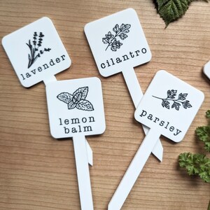 Herb and Vegetable Garden Stakes, Plant Markers, Vegetable Garden Labels, Herb Garden Markers, Acrylic Garden Stakes, Gardener's Gift image 6