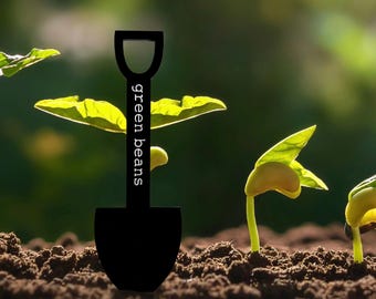 Estacas personalizadas para jardín de hierbas, marcadores de pala negros, etiquetas de nombre personalizadas