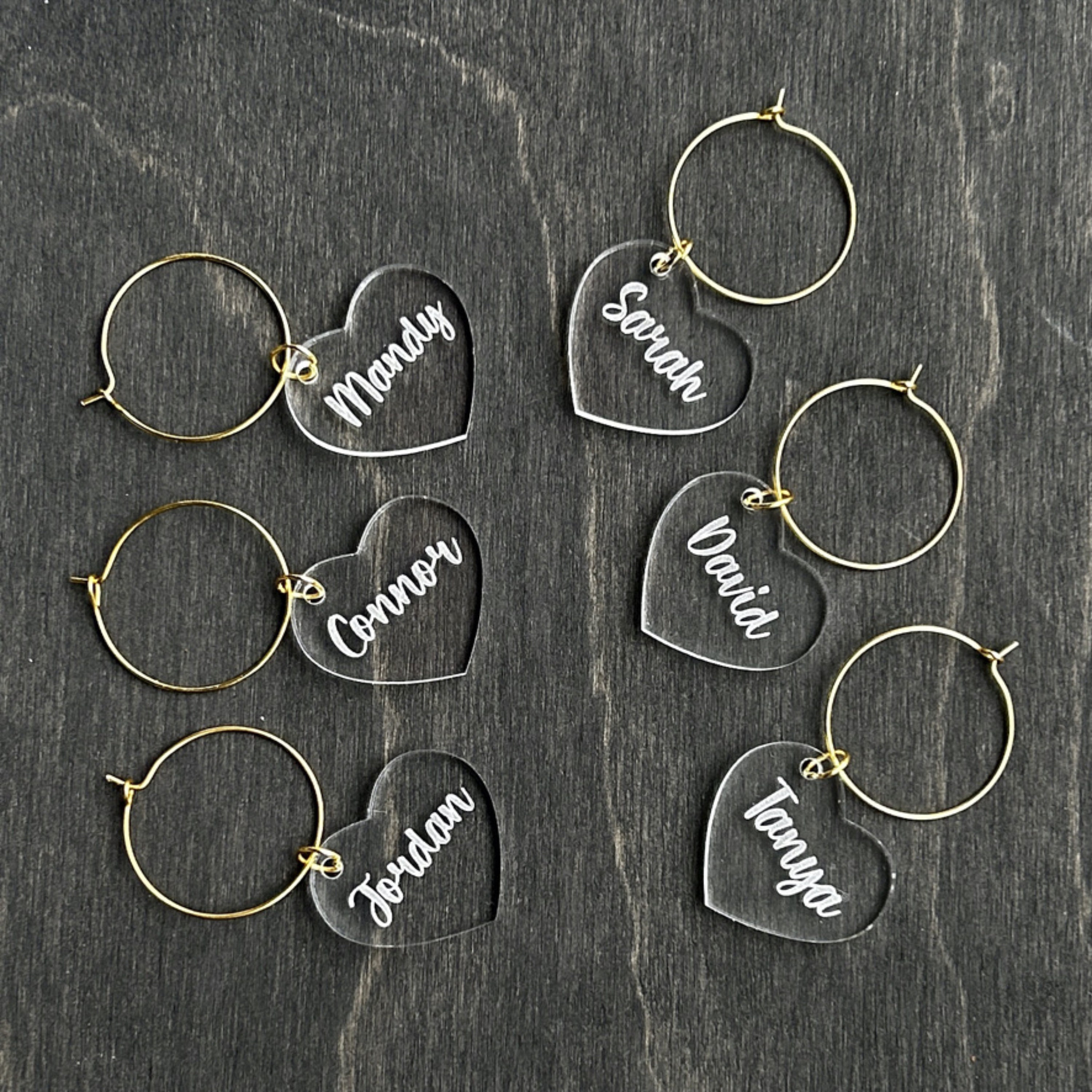 Personalized Wine Charms, Housewarming, Wedding Favours, Wine Glasses, Barware, Bachelorette Party, Custom Drink Charms, Custom Bar Gift