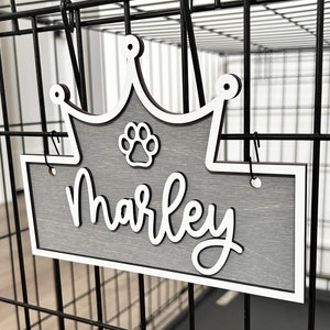Personalisiertes Kistenschild, benutzerdefiniertes Hundedekor, hängendes Kistenschild, benutzerdefinierte Kistenschild, Hundeknochenschild, personalisiertes Hundegeschenk, Kistenhundedekor
