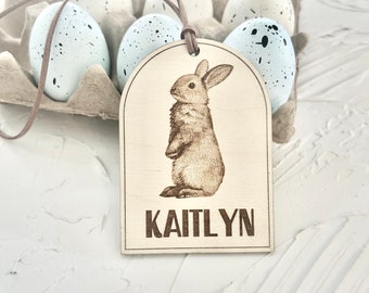 Easter Basket, Easter Decor, Personalised Easter Gift, Name Tag, Personalized Tag, Easter Bunny, Gift Tags, Place Settings, Laser engraved