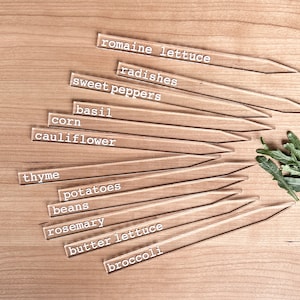 Engraved Garden Stakes, Custom Garden Decor, Custom Herb and Vegetable Markers, Acrylic Garden Stakes, Garden Decor, Mother&#39;s Day Gift