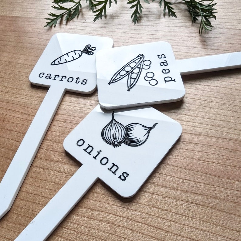 Herb and Vegetable Garden Stakes, Plant Markers, Vegetable Garden Labels, Herb Garden Markers, Acrylic Garden Stakes, Gardener's Gift image 10