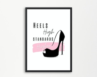High Heels Printable Wall Art | Inspirational Art | Boss Babe Printable Wall Art | Office Printable Wall Art | Standards Instant Download |