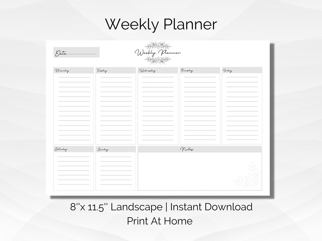 Weekly Planner Printable To Do List Printable Planner Etsy weekly-planner-printable-to-do-list-printable-planner-etsy