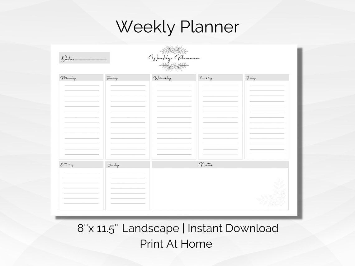 Weekly Planner Printable to Do List | Printable Planner | Printable ...