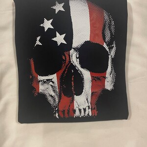 American Flag Skull Tshirt | Skull | Custom | Tshirt | Graphic tee