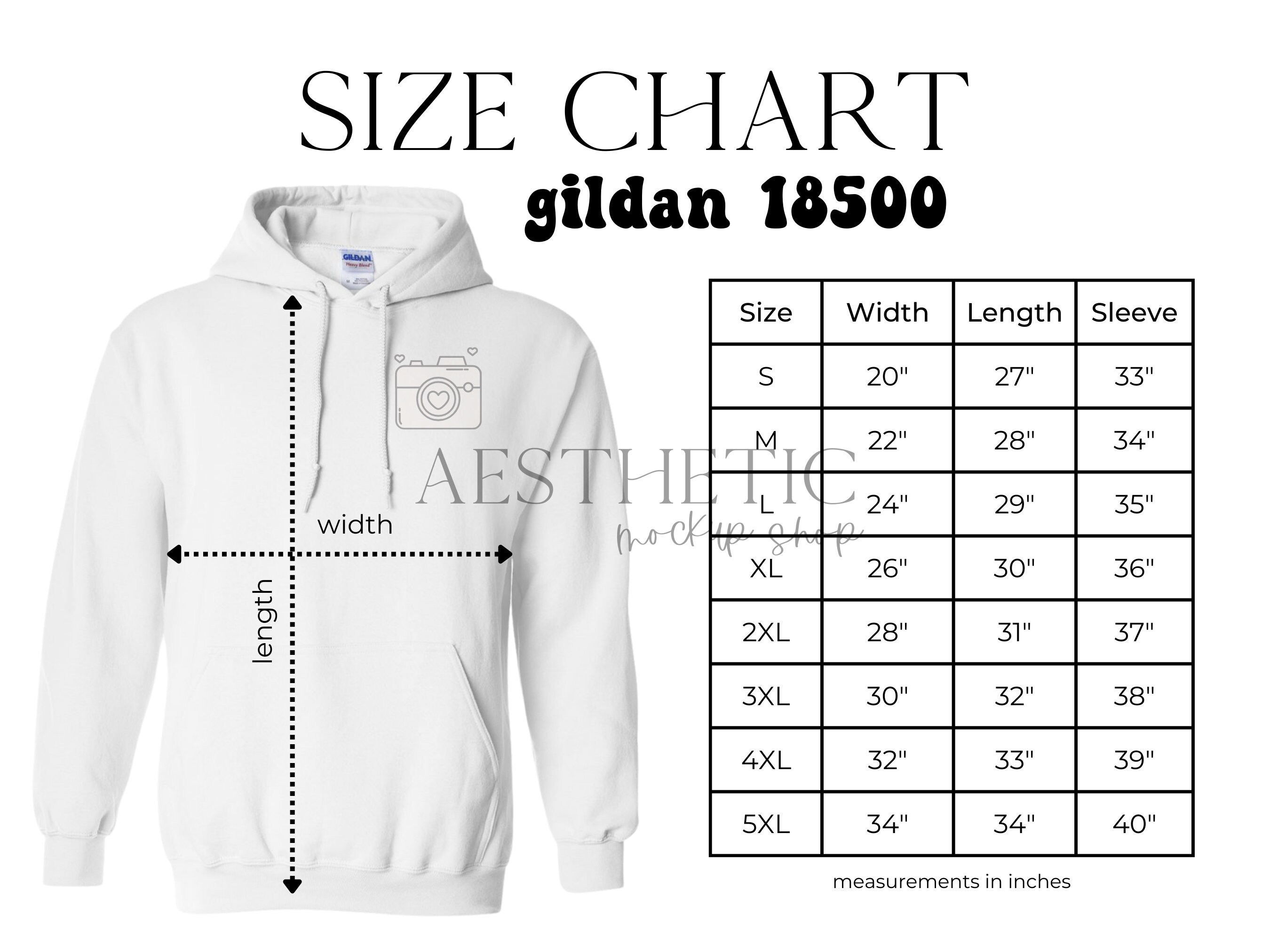 Gildan 18500 Size Chart Gildan Hoodie Size Chart Aesthetic Gildan 18500 Size Chart Unisex Size