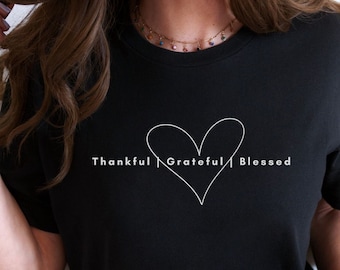 Dankbares Gesegnetes Thanksgiving Shirt, Dankbar Shirt, Thanksgiving Shirt, Friendsgiving Shirt, Dankbar T-Shirt, Dankbarkeit Shirt