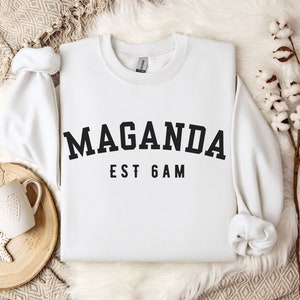 Maganda Sweatshirt, Philippines Crewneck for Women, Filipina Sweatshirt, Philippines Gift, Pinay Crewneck Sweatshirt, Gift for FIlipina