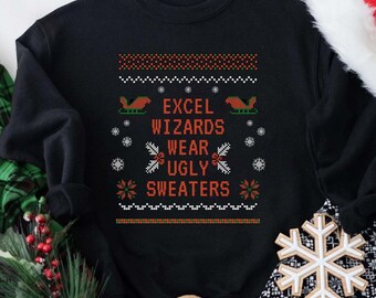 Ugly Excel Christmas Sweatshirt, Excel Christmas Sweater, Excel Gift for Co-Worker, Excel Lover Crewneck, Data Analyst Gift, Excel Sweater