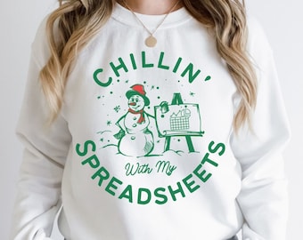 Excel Sweatshirt für Daten analytiker, Excel Weihnachtspullover, Excel Geschenk für Kollegen, Excel Liebhaber Rundhalsausschnitt, Daten analytiker Geschenk, Excel Pullover