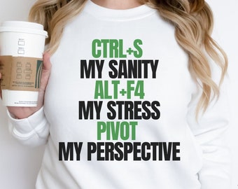 Excel Sweatshirt für Daten analytiker, Geschenk für Mitarbeiter Tabelle Humor Geschenk, Excel Liebhaber Rundhalsausschnitt, Buchhalter Geschenk, Daten analytiker Geschenk