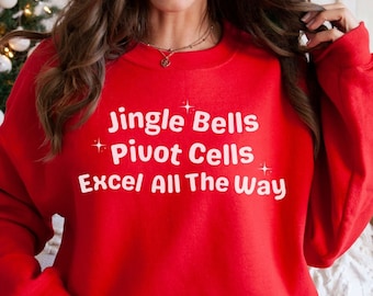 Excel Sweatshirt für Daten-Analyst, Excel-Weihnachts-Pullover, Excel-Geschenk für Mitarbeiter, Weihnachtsgeschenk für Excel-Liebhaber, Daten-Analyst mit Rundhalsausschnitt