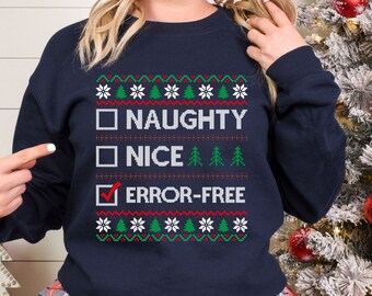 hässliche Excel Weihnachten Sweatshirt, Excel Weihnachtspullover, hässliches Geschenk für Mitarbeiter, Excel Liebhaber Rundhalsausschnitt, Daten analytiker Geschenk, Excel Pullover