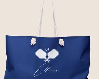 Personalized Pickleball Bag, Pickleball Weekender Bag, Pickleball Gift for Players, Pickleball Lover Gift, Custom Pickleball Weekend Tote