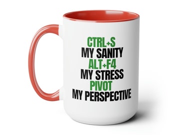 Rolig Excel-mugg, kalkylmugg, rolig bokföringskaffemugg, revisormugg, dataanalytikermugg, Excel-kaffemugg, present till revisor