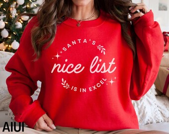 Excel Sweatshirt for Data Analyst, Excel Christmas Sweater, Excel Gift for Co-Worker, Excel Lover Crewneck, Data Analyst Gift, Excel Sweater