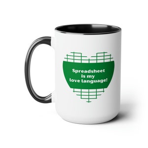 Excel Mug Funny, Spreadsheet Mug, Gift for Excel Lovers,  Data Analyst Mug, Funny Excel Coffee Mug, Gift for Accountant