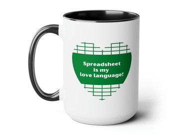 Excel Mug Funny, Spreadsheet Mug, Gift for Excel Lovers,  Data Analyst Mug, Funny Excel Coffee Mug, Gift for Accountant