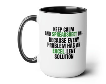 Rolig Excel-mugg, kalkylmugg, rolig bokföringskaffemugg, revisormugg, dataanalytikermugg, Excel-kaffemugg, present till revisor