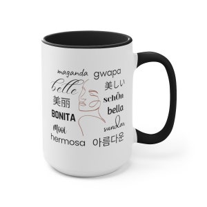Filipino Mug, Maganda Mug, Gwapa Mug, Filipino Gift, Philippines Mug, Filipino Mug, Filipina Mug, Female Face Line Art Mug, Beautiful Mug image 5
