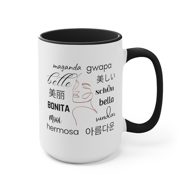 Filipino Mug, Maganda Mug, Gwapa Mug, Filipino Gift, Philippines Mug, Filipino Mug, Filipina Mug, Female Face Line Art Mug, Beautiful Mug image 5