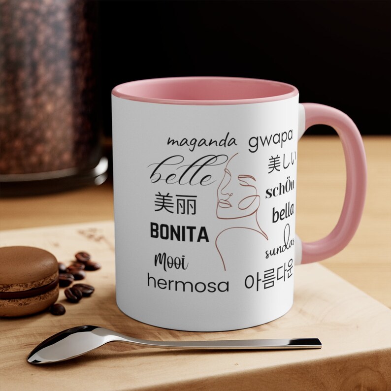 Filipino Mug, Maganda Mug, Gwapa Mug, Filipino Gift, Philippines Mug, Filipino Mug, Filipina Mug, Female Face Line Art Mug, Beautiful Mug image 9