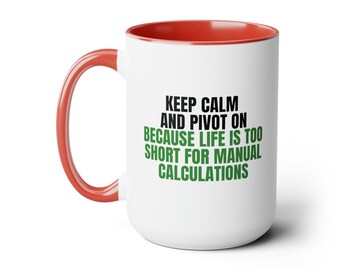 Rolig Excel-mugg, kalkylmugg, rolig bokföringskaffemugg, revisormugg, dataanalytikermugg, Excel-kaffemugg, present till revisor