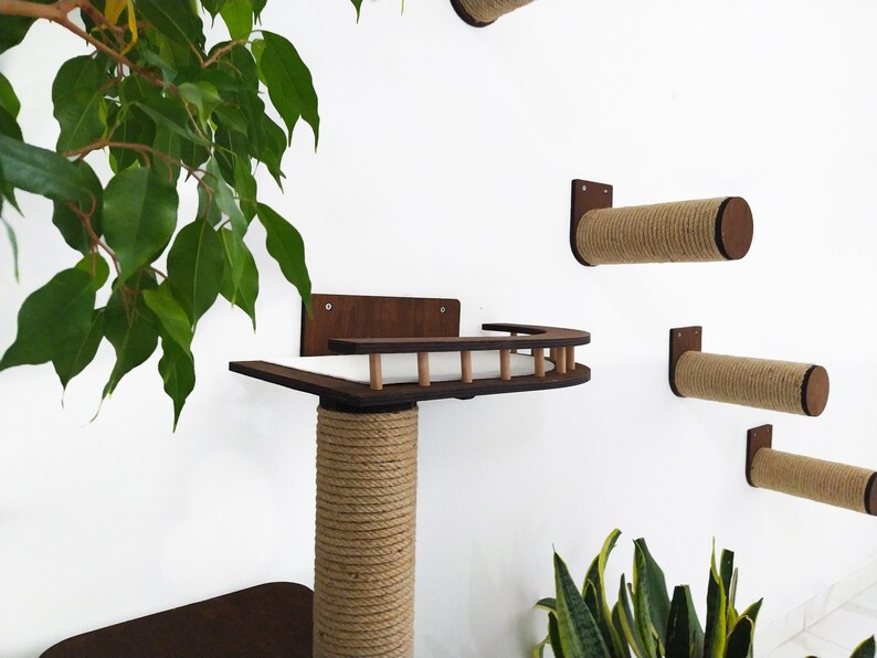 Wooden Cat Wall Furniture Set / Cat Wall Shelves / Cat Tree / Etsy Australia