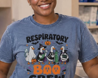 Respiratory Therapist Halloween Shirt, Silly Goose Halloween Boo Crew, RrtGift, Halloween Medical Shirt, Nicu RT, Er RT, Picu RT, Icu Rt
