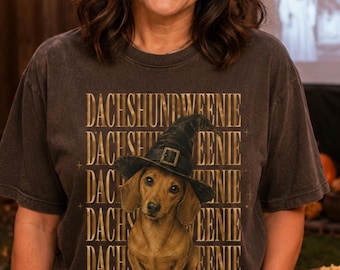 Dachshund Halloween Shirt, Weenie Dog Halloween, Dachshund Mom Halloween, Wiener Dog Halloween, Witch Dachshund, Dog Spooky Season
