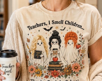 Teacher Halloween Shirt,  Wildflower Ghost, I Smell Children, Elementary Teacher Halloween, Grade Level Teacher Tees