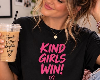 Kind Girls Win Shirt, Bullying Awareness Shirt, Stop Bullying Shirt, Unity Day Shirt, Kindness Wins Tee, Anti Bullying Gift, Comfort Colors