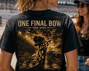 One Final Bow Shirt, RIP Kyle Legendary Racer Tribute, Number 8 Memorial, Motorsport Legend Gift, Black Comfort Colors Racing Tribute