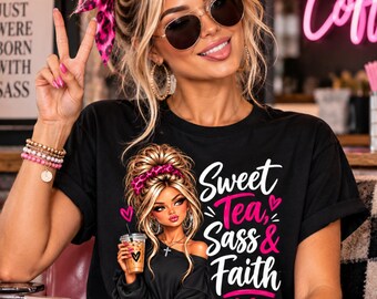 Sweet Tea Shirt Comfort Colors 1717, Iced Tea Tee, Sass Shirt, Sweet Tea Lover, Faith Top, Southern Tee, 80s Inspired Graphic Tee