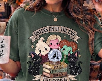 Witch Sister Shirt, Witch Coven Shirt, Glitter Dumpling Witches, Three Witch Sisters, Halloween Comfort Colors T-Shirt