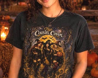 The Cousin Coven Comfort Colors Shirt, Cousin Halloween Shirt, Matching Cousin Shirts, Coven Shirt, Halloween Family Top