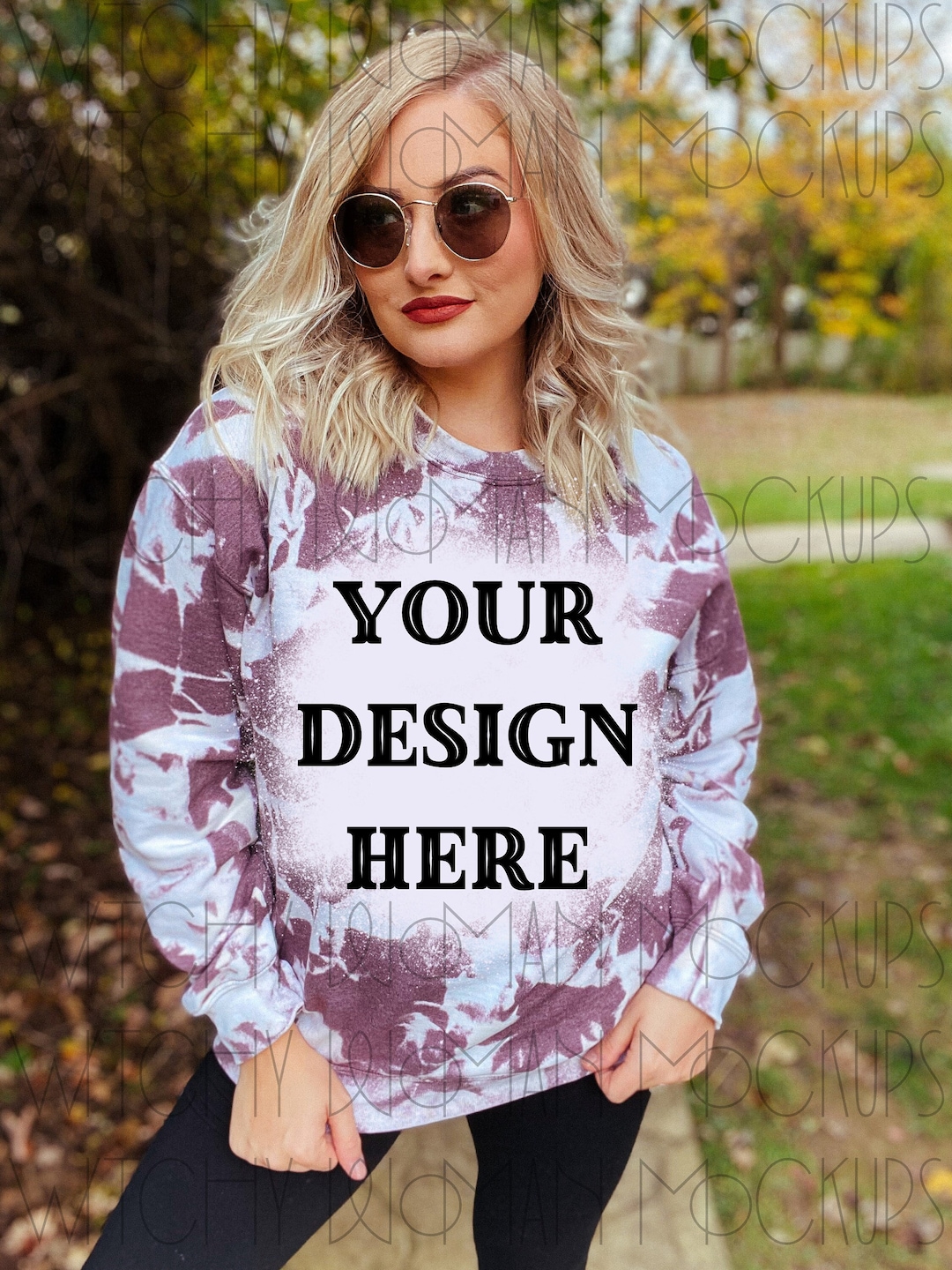 Bleached Gildan 18000 Sweatshirt Mockup Gildan Sweatshirt Etsy