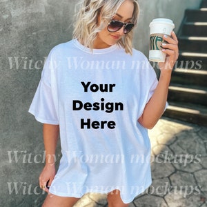 White Gildan 64000 Model Mockup, White Gildan T-Shirt Mockup, Model White Gildan 64000 Tshirt Mock Up, White Gildan Plain T-shirt Mockup