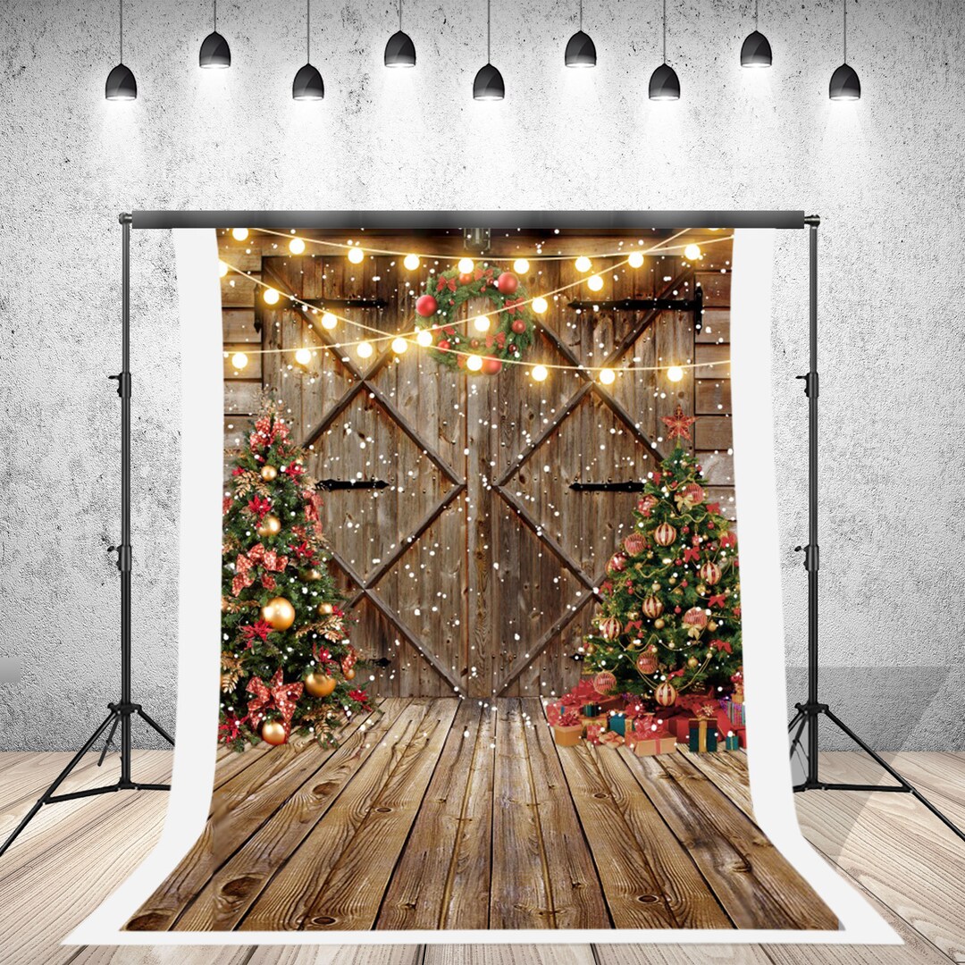 Merry Christmas Wood Wall Backdrop for Photography Happy New Year