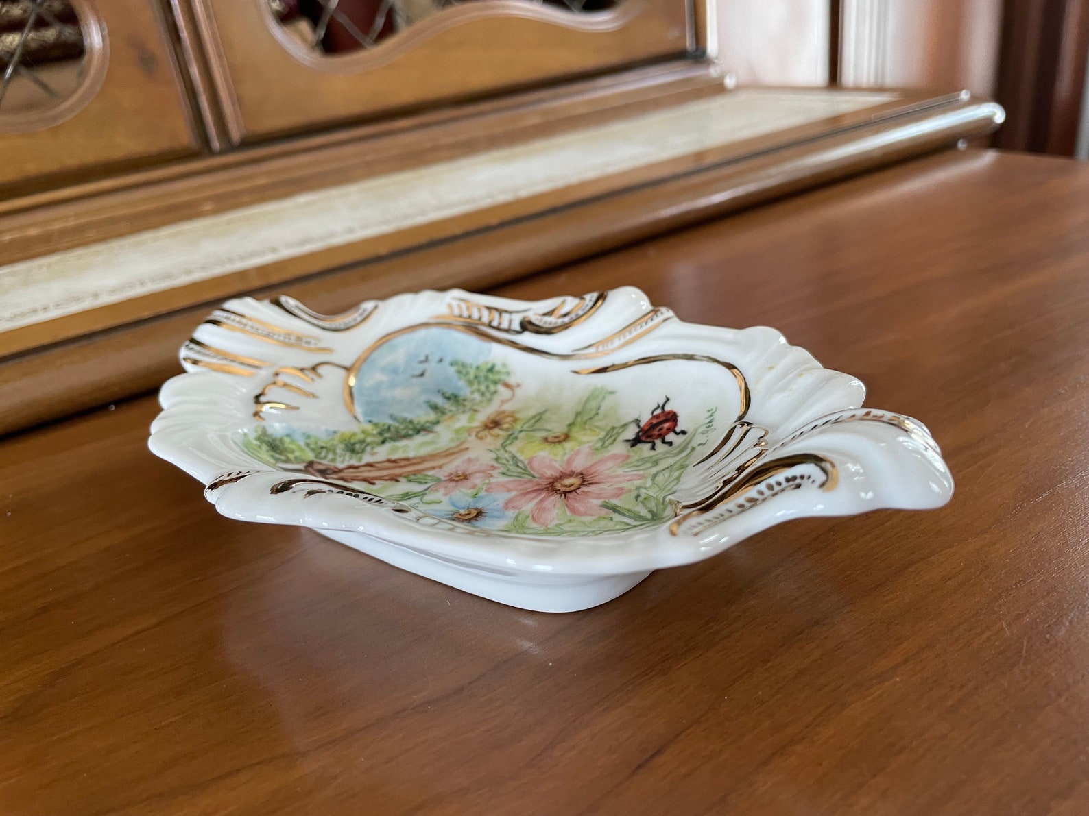 Vintage Porcelain Candy Dish Etsy