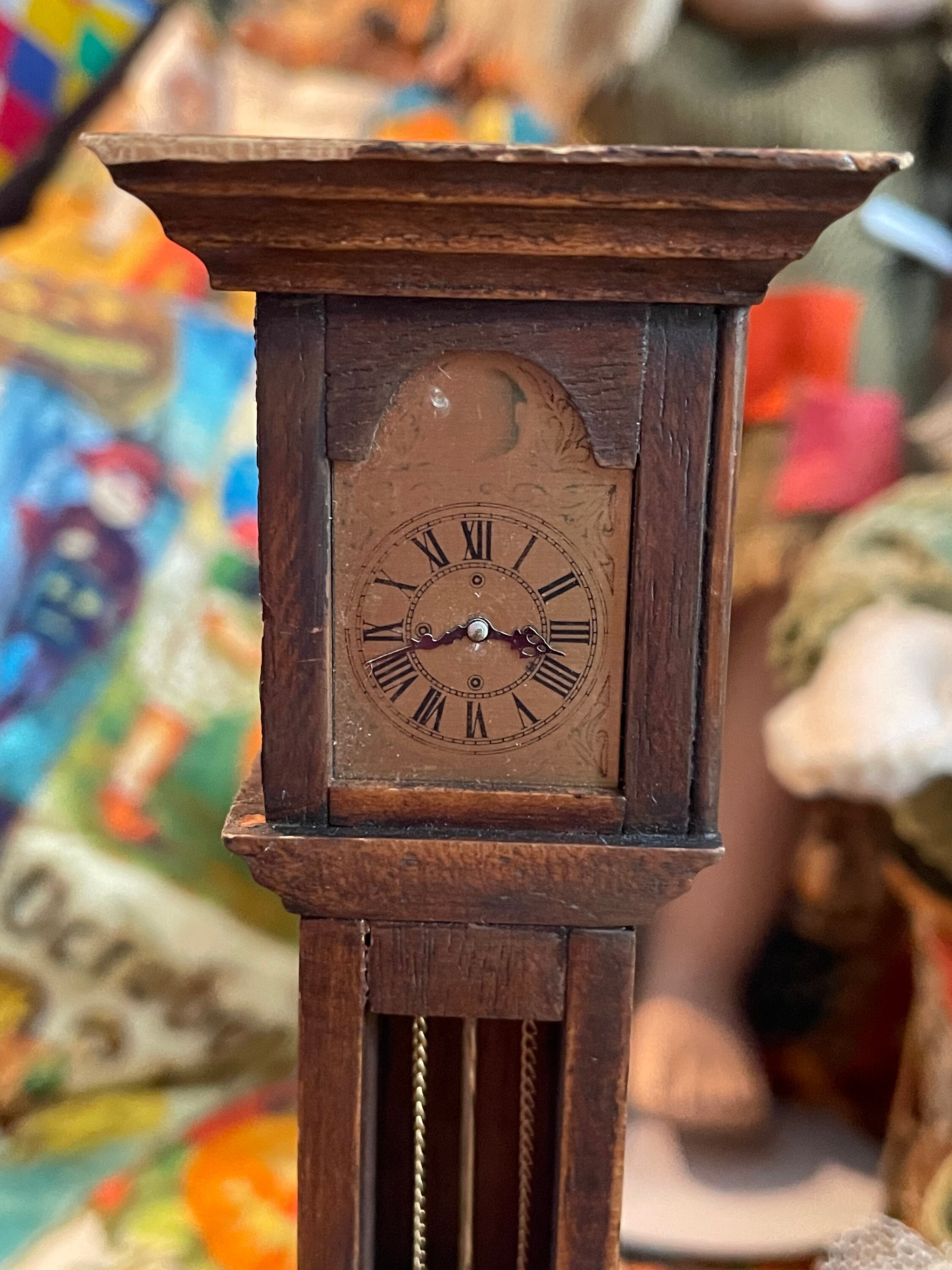 Vintage Dollhouse Grandfather Clock Etsy