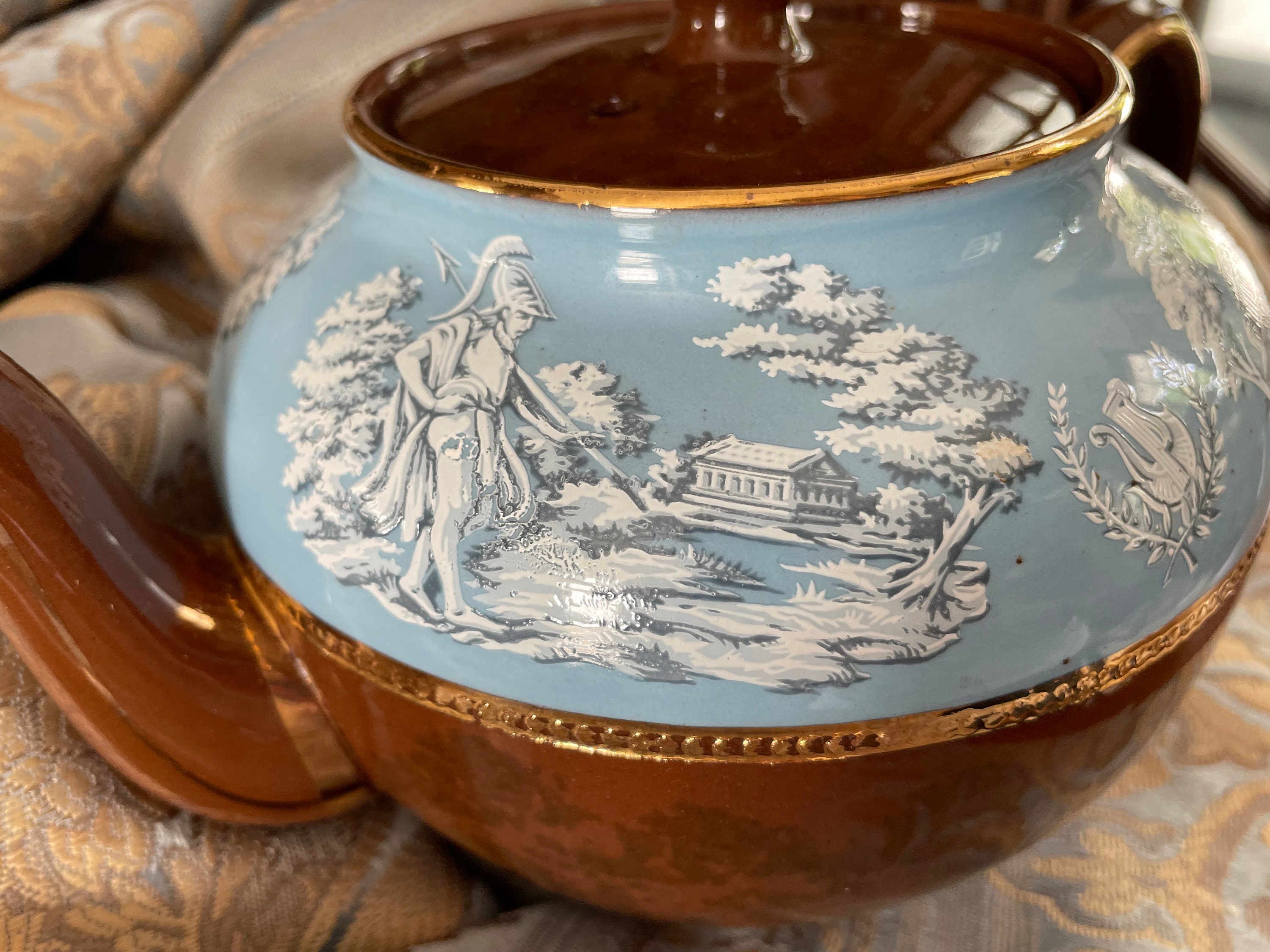 Antique Sadler Staffordshire Teapot signed England Etsy