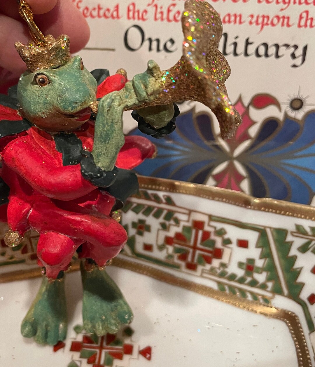 Vintage Frog Prince Ornament Etsy