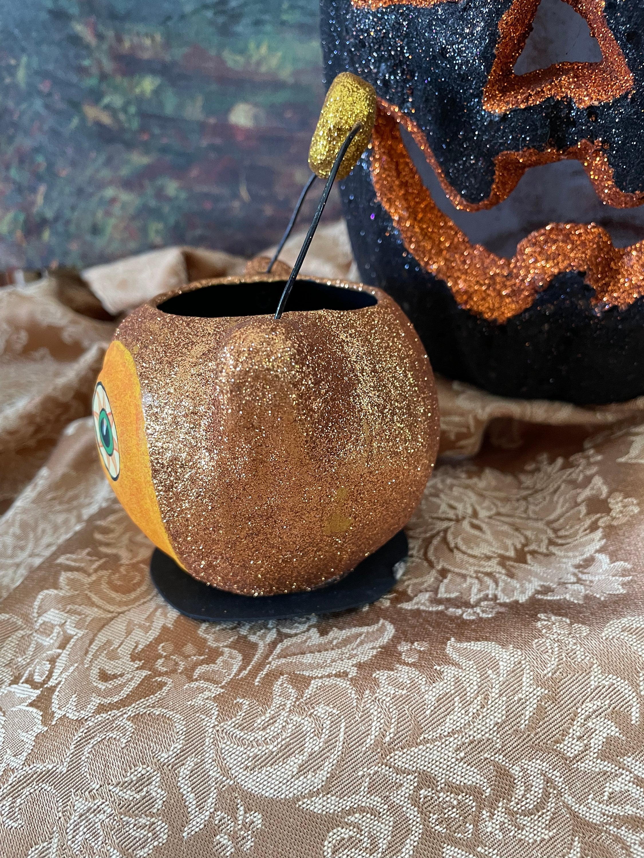 Vintage Paper Mache Halloween Owl department 56 Etsy