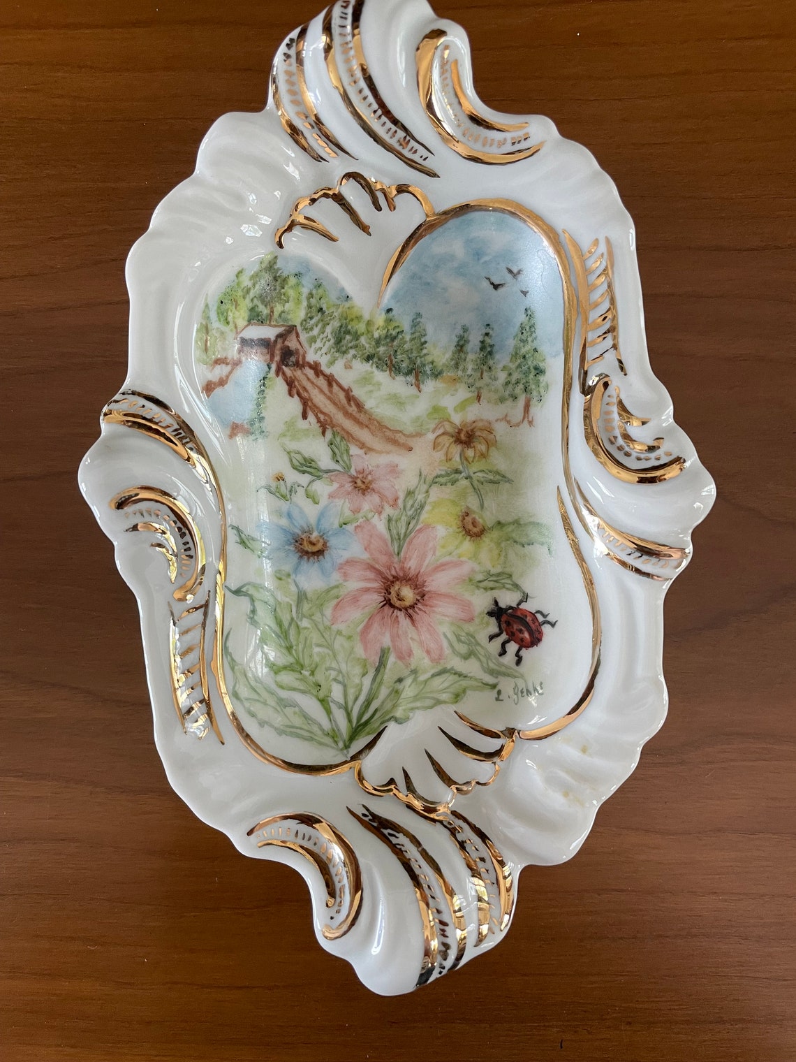 Vintage Porcelain Candy Dish Etsy