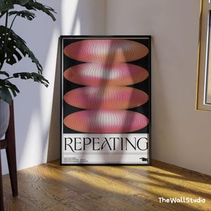 Poster Graphique Abstrait – Impression sur Toile “Repeating” – Art mural moderne – Salon, Chambre, Bureau - Vintage - TheWallStudio
