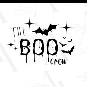 Boo Crew SVG, Boo png, Boo svg, Halloween svg, Fall svg. Cricut, Silhouette, SVG, PNG Spooky