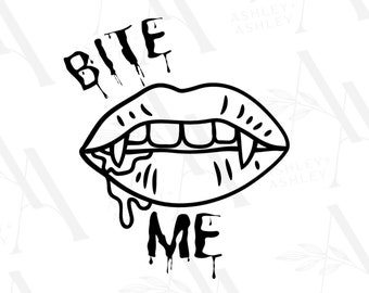Bite Me SVG, Halloween svg, Bite Me png, Vampire svg, Funny Halloween svg, Vampire png, Cricut, Silhouette, SVG